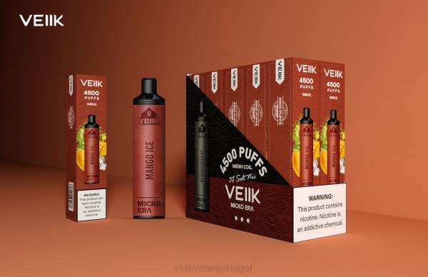 VEIIK Airo Pod Portugal - VEIIK Micko Era 4500 baforadas descartáveis ​​30 mg T88T8 gelo de manga