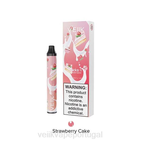 VEIIK Airo Pod Portugal - VEIIK Micko Pie vape descartável 600 baforadas T88T28 bolo de morango