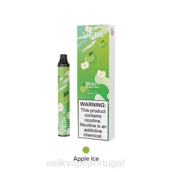 VEIIK Cracker Pod - VEIIK Micko Pie vape descartável 600 baforadas T88T19 gelo de maçã