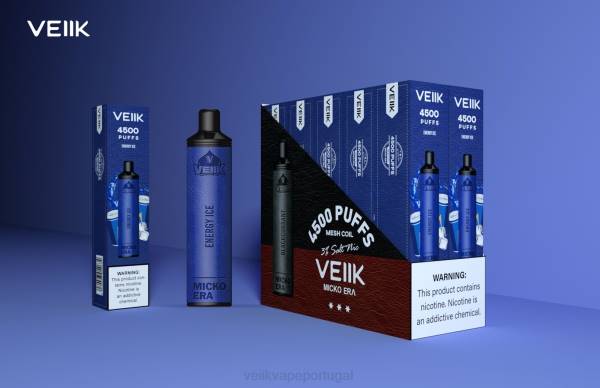 VEIIK Micko Lux Portugal - VEIIK Micko Era 4500 baforadas descartáveis ​​30 mg T88T7 gelo energético