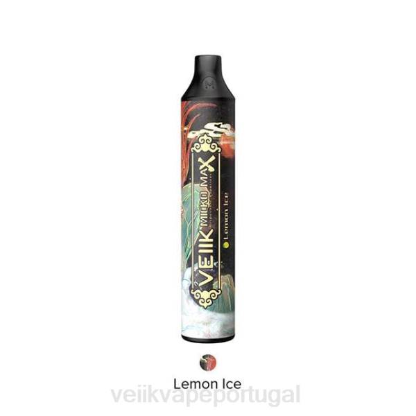 VEIIK Micko Lux Portugal - VEIIK Micko Max vape descartável 1500 baforadas T88T17 gelo de limão