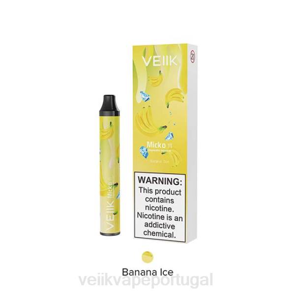 VEIIK Micko Q Portugal - VEIIK Micko Pie vape descartável 600 baforadas T88T25 gelo de banana
