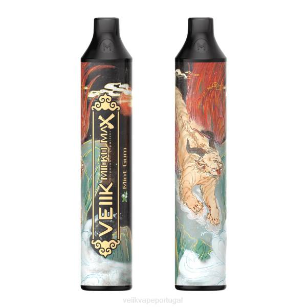 VEIIK Moos Pod - VEIIK Micko MAX vape descartável 1500 baforadas T88T50 goma de menta