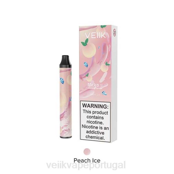 VEIIK Moos Pod - VEIIK Micko Pie vape descartável 600 baforadas T88T20 gelo de pêssego