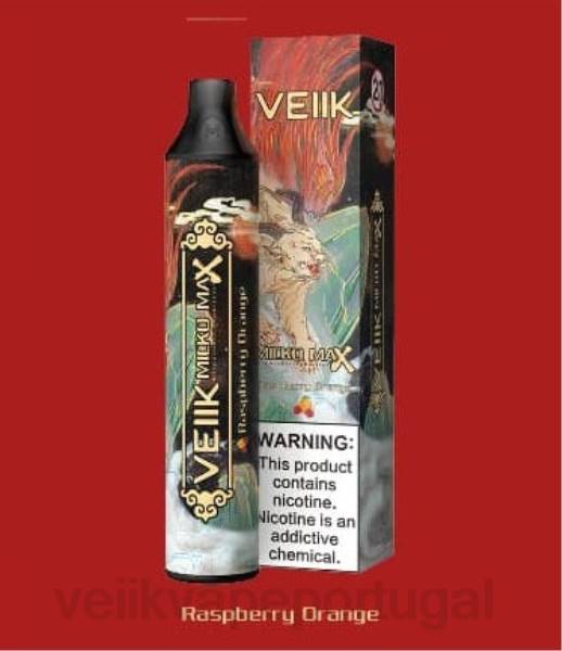 VEIIK Vape Lisbon - VEIIK Micko MAX vape descartável 1500 baforadas T88T52 laranja framboesa