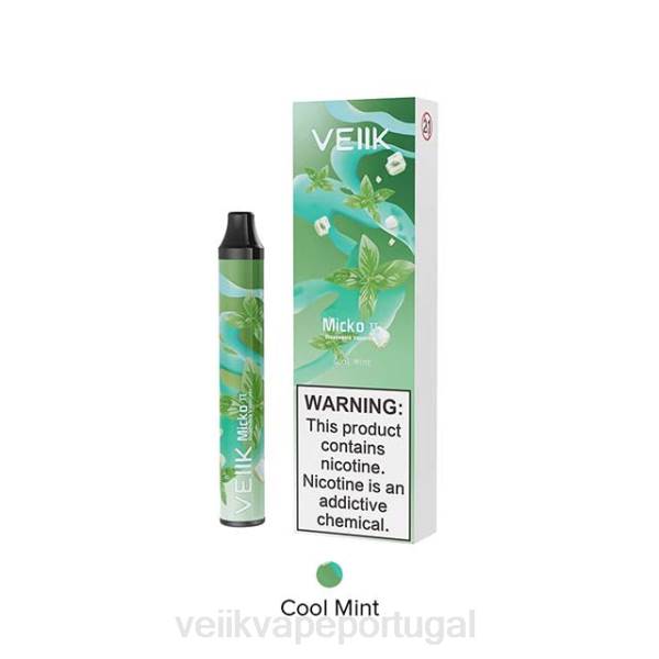 VEIIK Vape Lisbon - VEIIK Micko Pie vape descartável 600 baforadas T88T22 menta refrescante