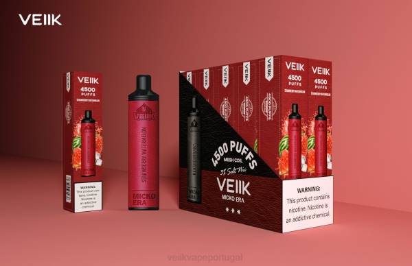 VEIIK Vape Portugal - VEIIK Micko Era 4500 baforadas descartáveis ​​30 mg T88T1 melancia morango