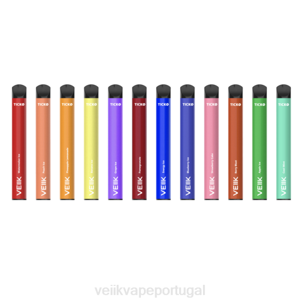 VEIIK Vape Portugal - VEIIK Ticko vape descartável 1200 baforadas T88T31 vários sabores