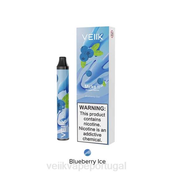 VEIIK Vape Review - VEIIK Micko Pie vape descartável 600 baforadas T88T24 gelo de mirtilo