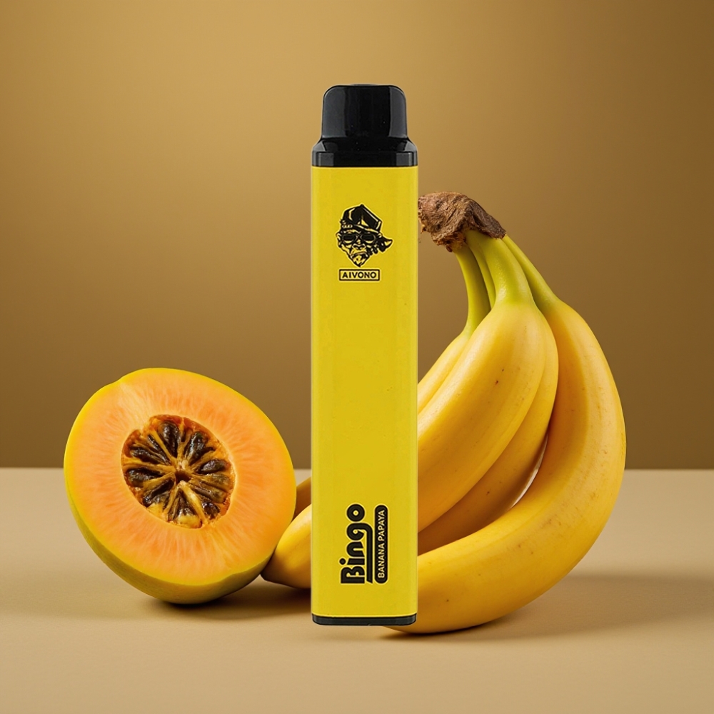 Aivono AIM BINGO 4000 Puffs Vape Descartável Banana Papaia – 10mL, 1000mAh