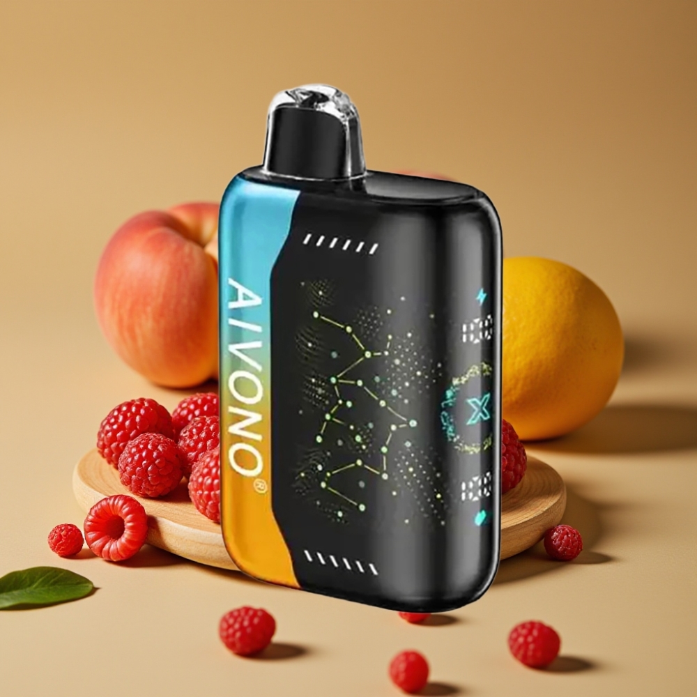 Aivono Aim Boom 25000 Puffs 0%-5% Nicotina 28ml Framboesa Pêssego Lima