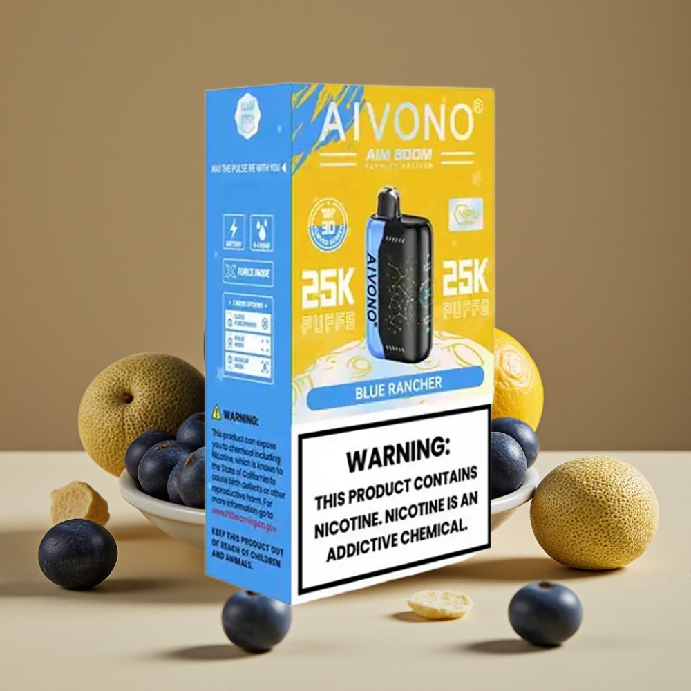 Aivono Aim Boom 25000 Puffs 28ml 0-5% Nicotina Sabor Blue Rancher