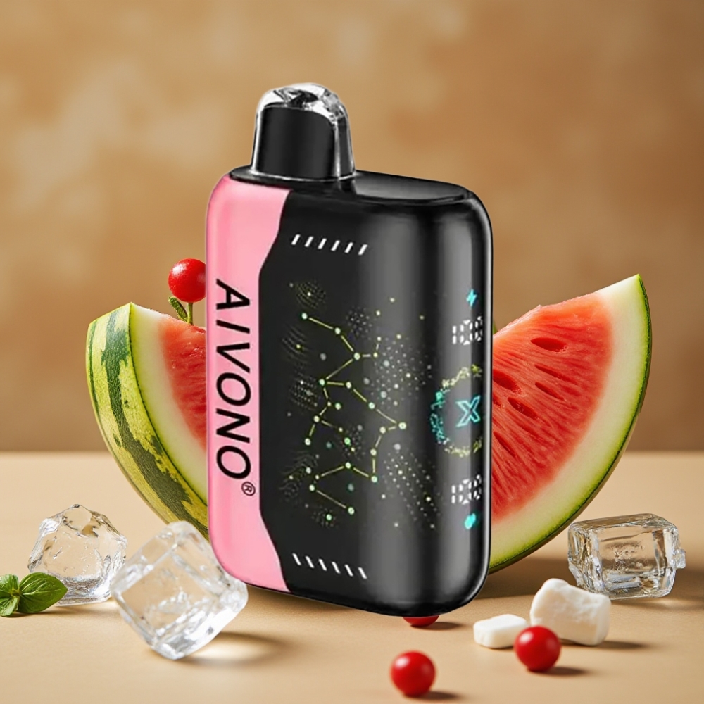 Aivono Aim Boom 25000 Puffs Dispositivo Vaporizador Descartável Melancia Gelada 0%-5% Nicotina 28ml 650mAh
