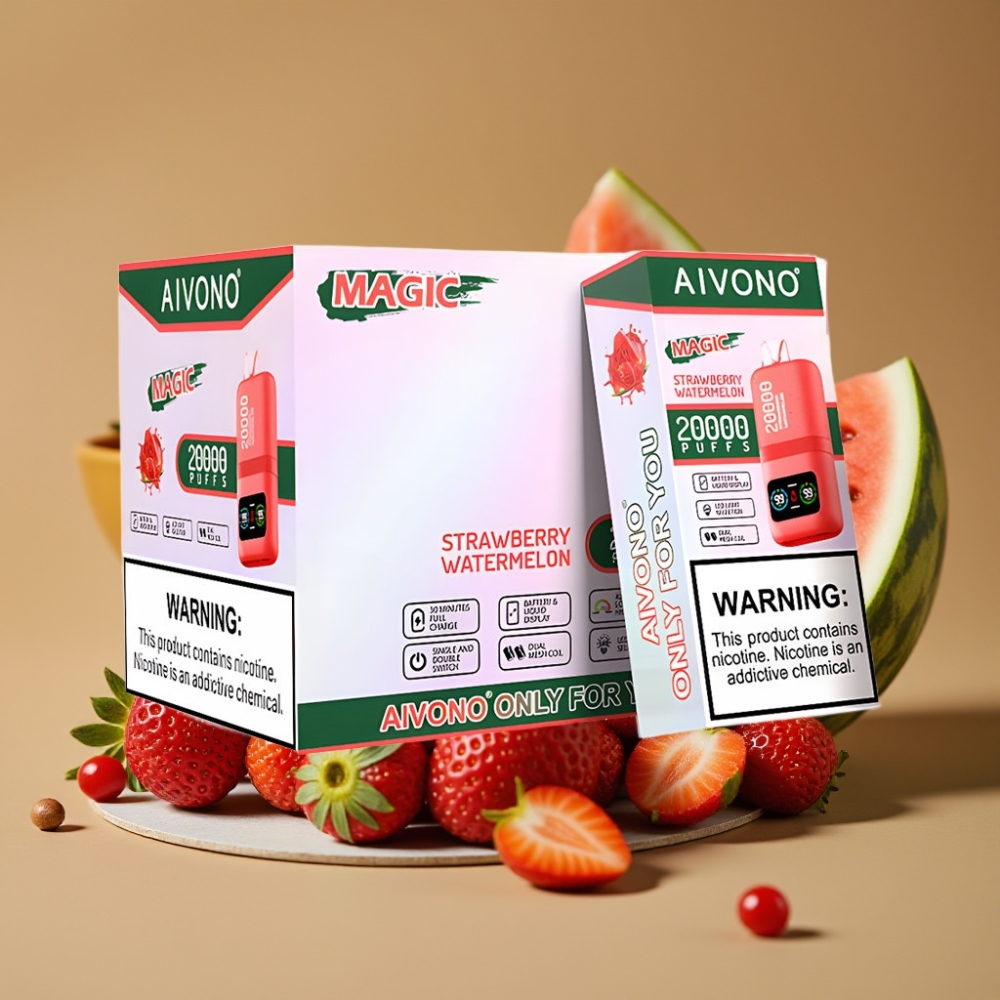 Aivono AIM MAGIC 20000 Puffs - 26ml, Bobina Dupla Mesh, Morango Melancia