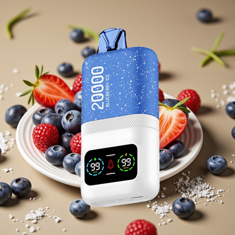 Aivono AIM MAGIC 20000 Puffs com 26ml de E-líquido, Bobina Dupla Mesh e Sabor Mirtilo Gelo