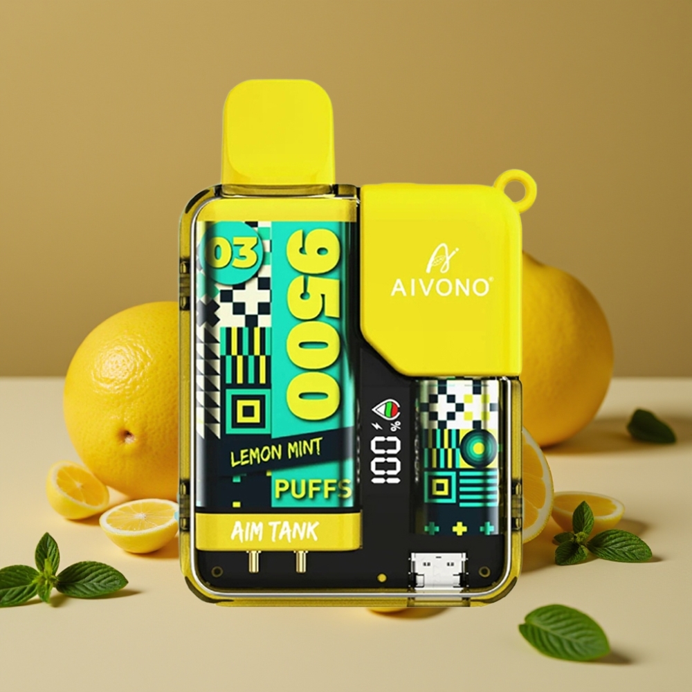 Aivono AIM-TANK 9500 Puffs 18ml 650mAh LCD Limão Hortelã