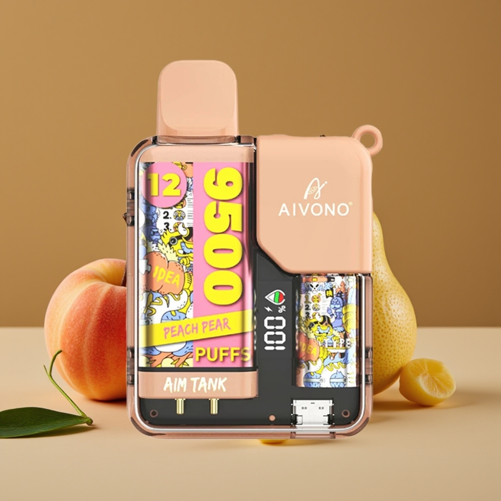 Aivono AIM-TANK 9500 Puffs 18ml 650mAh LCD Pêssego Pêra