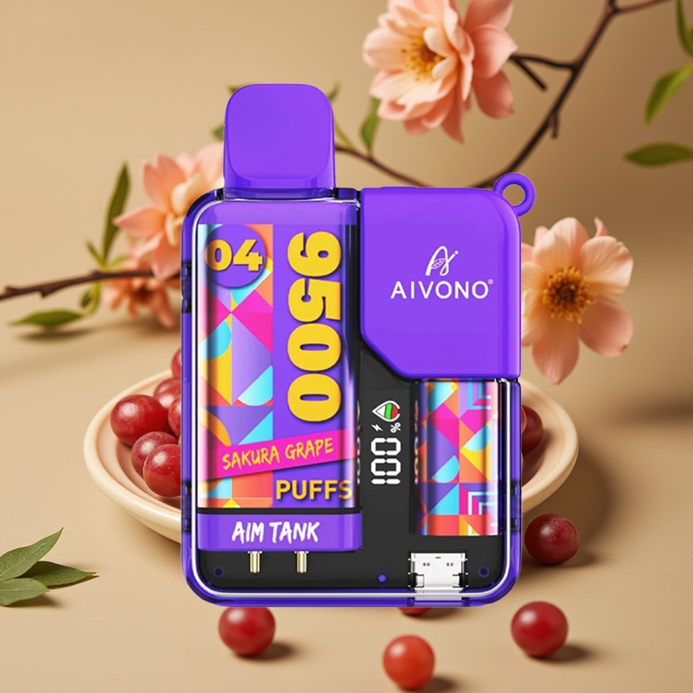 Aivono AIM-TANK 9500 Puffs 18ml 650mAh LCD Sakura Uva