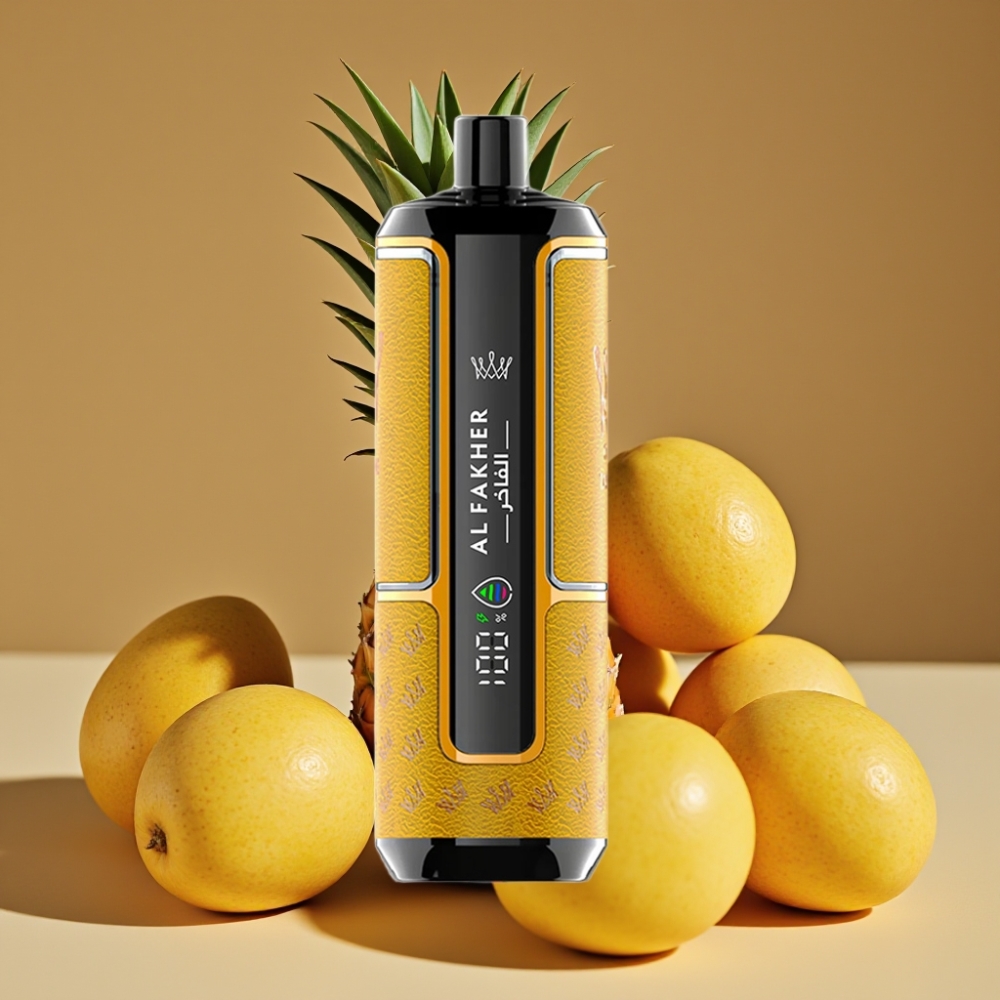 Al Fakher Crown Bar 15K Hypermax Descartável - 22ml, 15.000 Tragos, Manga Abacaxi