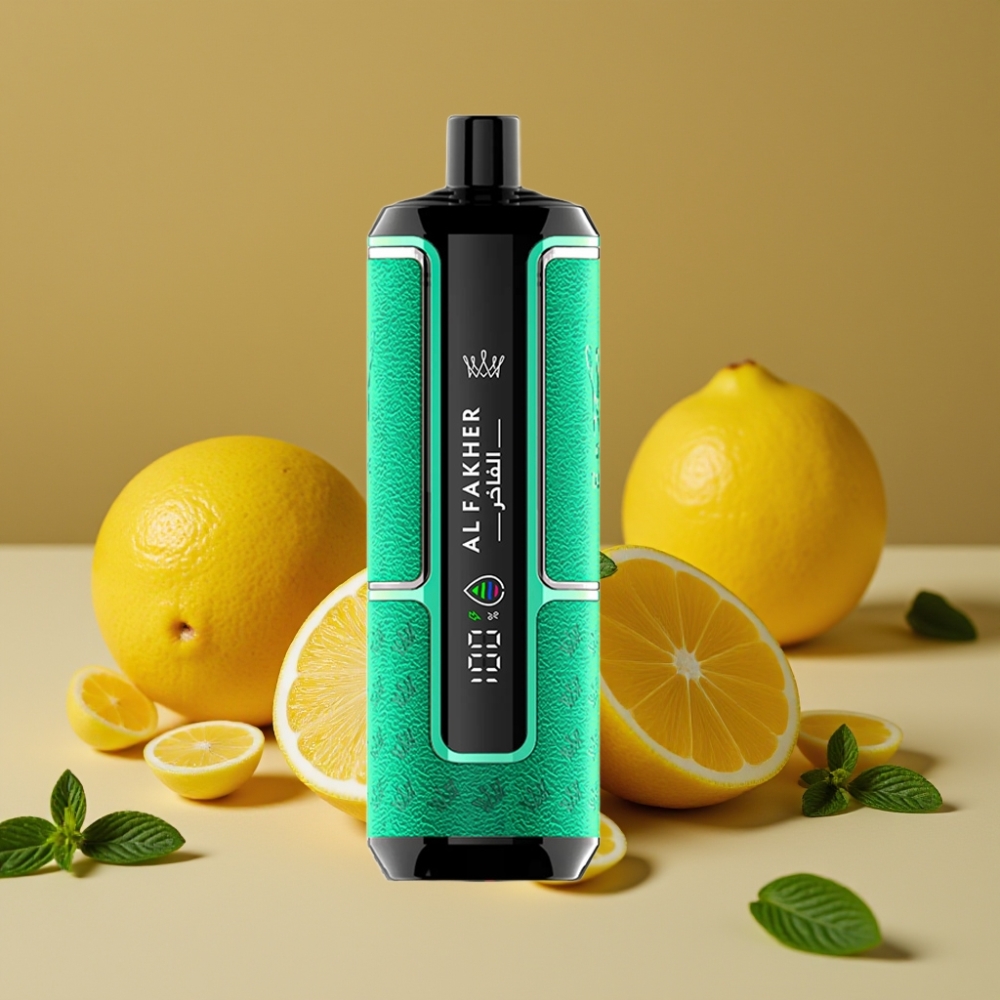 Al Fakher Crown Bar 15K Hypermax Descartável Vape Kit Limão Hortelã – 22ml, 600mAh, 15.000 Tragadas