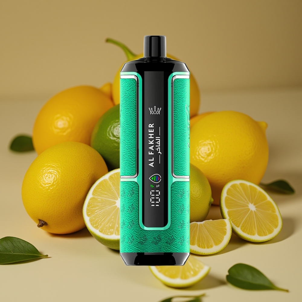 Al Fakher Crown Bar 15K Hypermax Disposable Vape Kit Limão Lima 22ml 15K Tiros 6mg