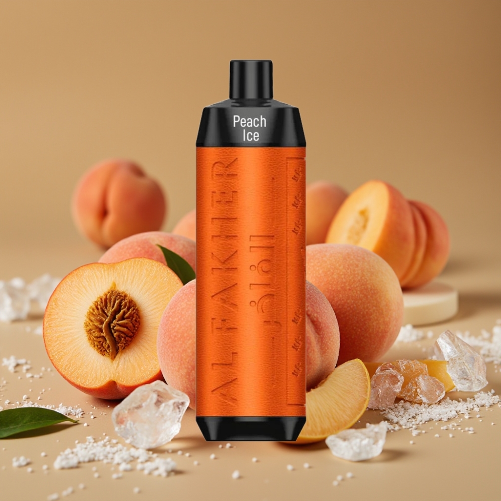 Al Fakher Crown Bar 8000 Crystal Disposable Vape Pêssego Gelo - 18ml, 5mg, 8000 Tragadas