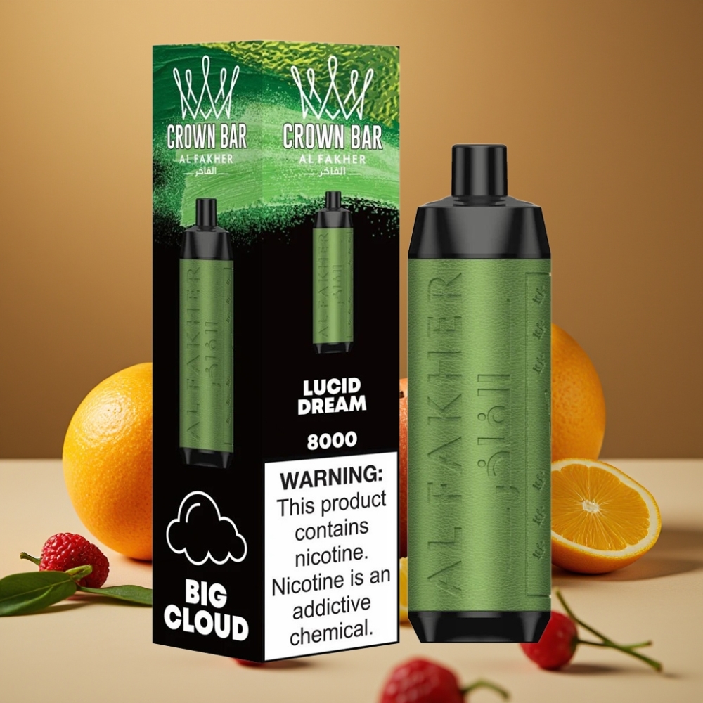 Al Fakher Crown Bar 8000 Crystal Disposable Vape Sonho Lúcido - 18ml, 5mg, 8000 Puffs