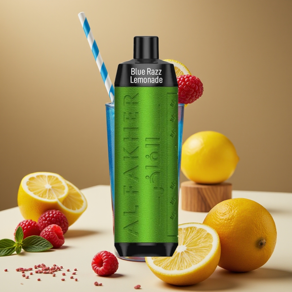 Al Fakher Crown Bar 8000 Crystal Vape Descartável - 18ml, 8000 Tragadas, Sabor Limonada Blue Razz