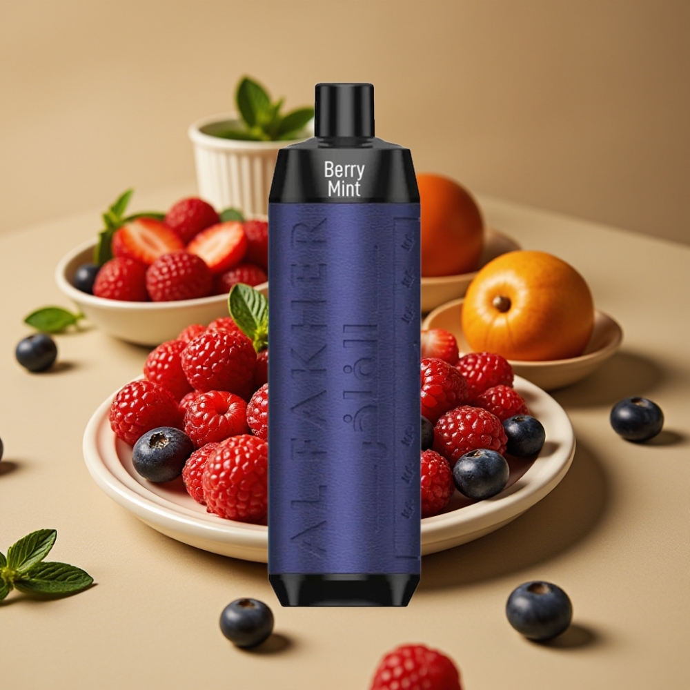 Al Fakher Crown Bar 8000 Crystal Vape Descartável Berry Mint – 600mAh, 18ml, 5mg, 8000 Puffs