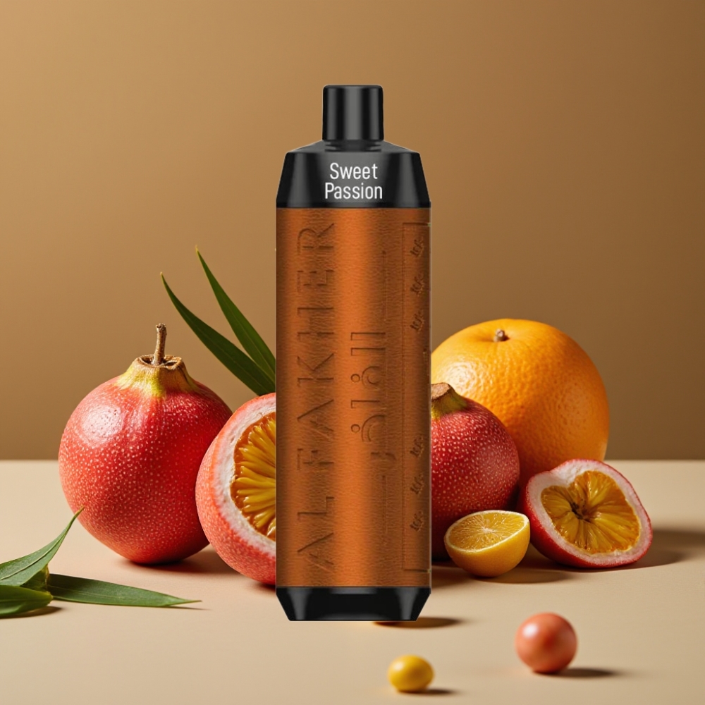 Al Fakher Crown Bar 8000 Crystal Vape Descartável - Maracujá Doce, 18ml, 8000 Tragadas, Bateria 600mAh