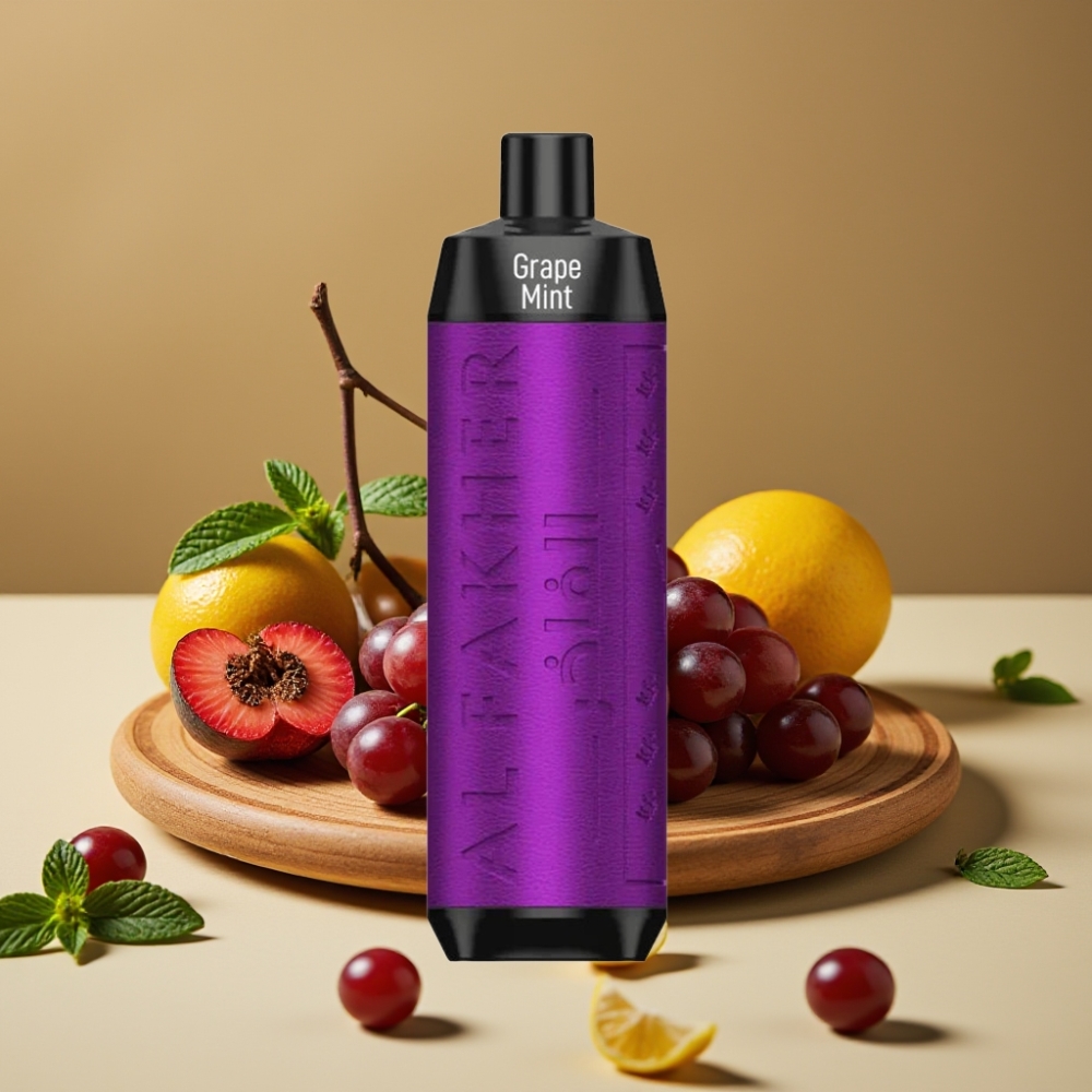 Al Fakher Crown Bar 8000 Crystal Vape Descartável Uva Menta - 18ml, 5mg, 8000 Tragadas