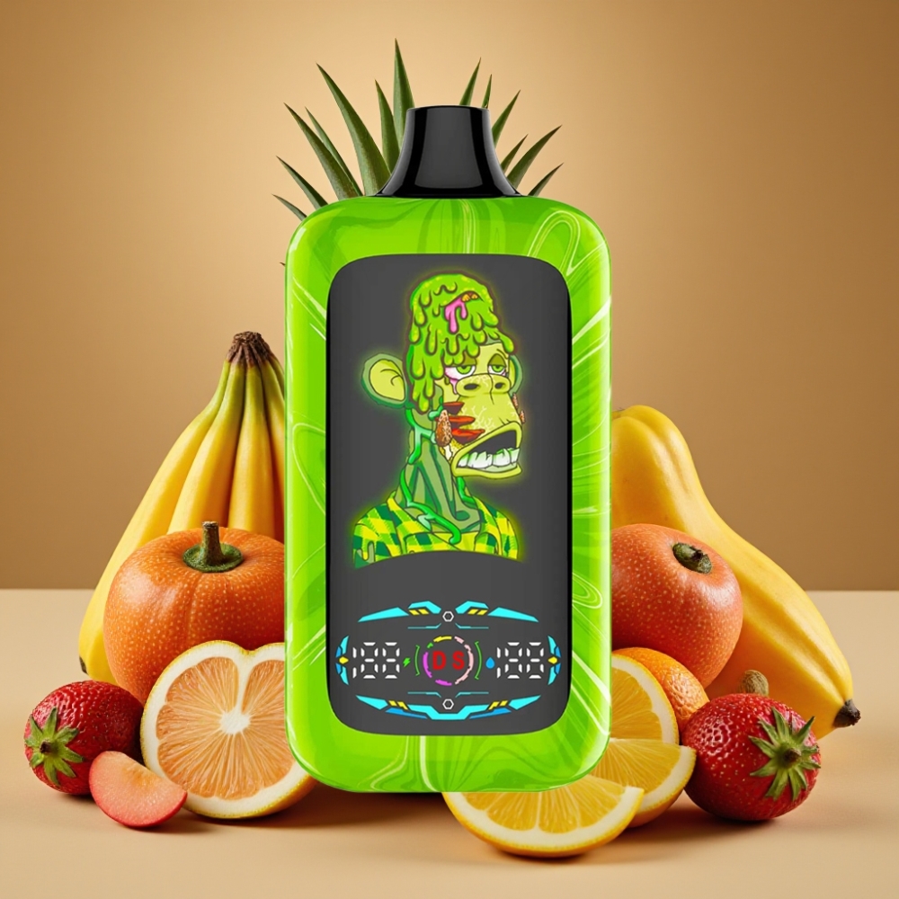 Fumot Digital Monkey Descarte Vape 40000 Puffs Tropical Arco-Íris Explosivo - Motor Duplo/Único, Bateria 850MAH, Tipo-C