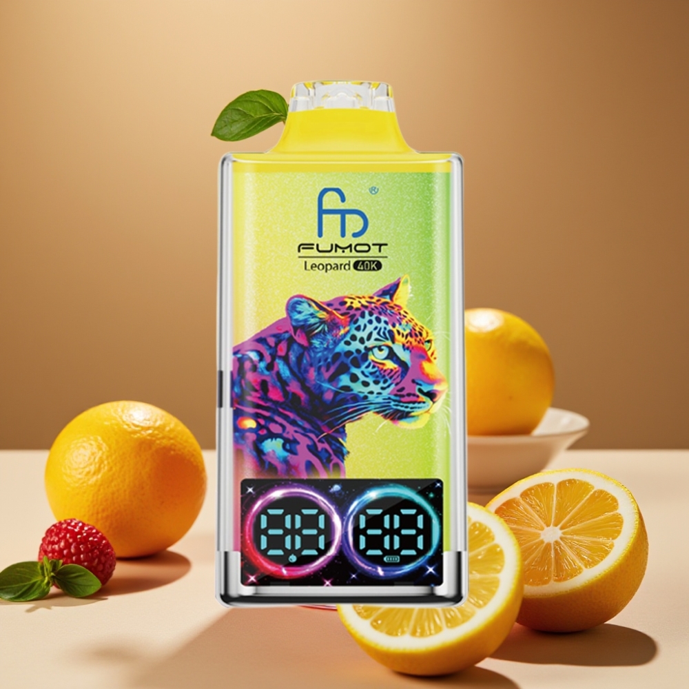 Fumot Leopard 40K Puffs Descartável - 5% Nicotina, 700mAh, Tipo-C, Limonada Rosa
