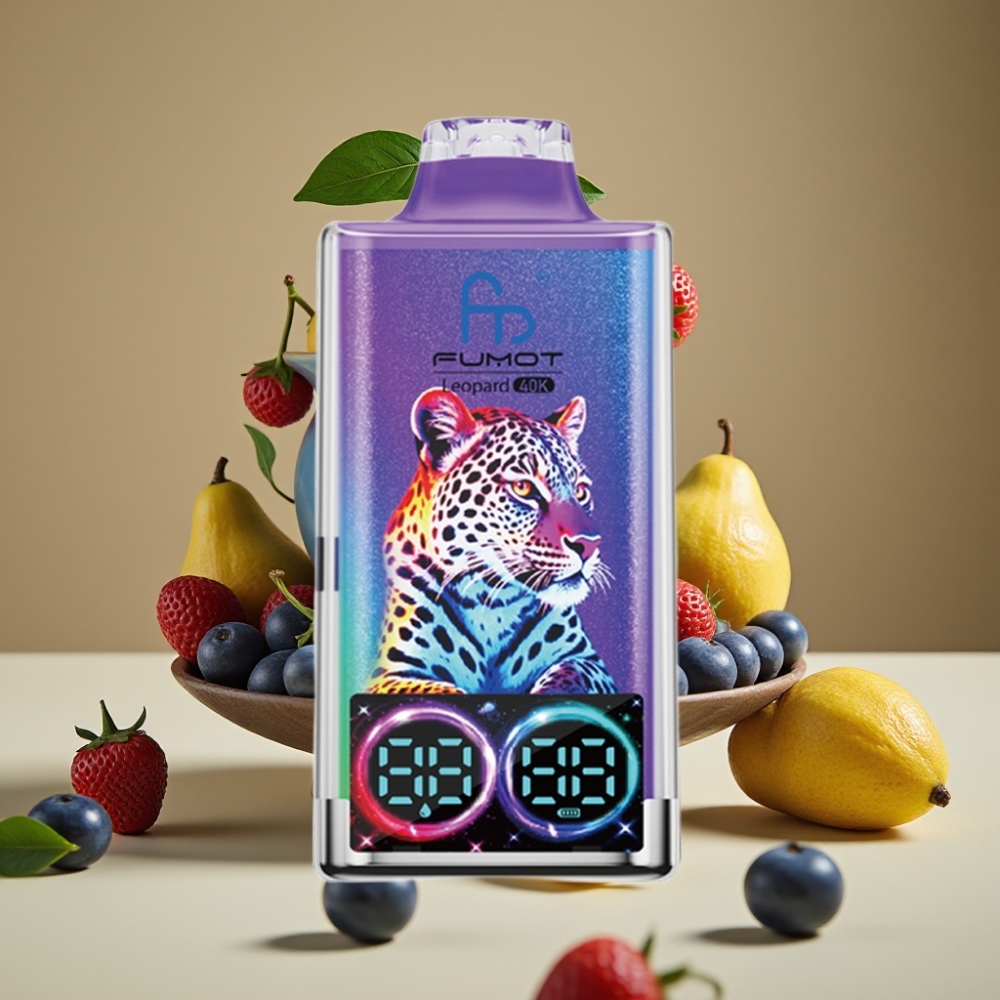 Fumot Leopard 40K Puffs Vape Descartável Mr Azul – Bateria 700mAh, Dual Mesh, Tipo-C, 0-5% Nicotina