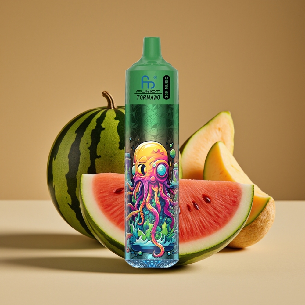 Fumot RandM Tornado 30000 Puffs 30mL 5% Melancia Melão Disposable Vape