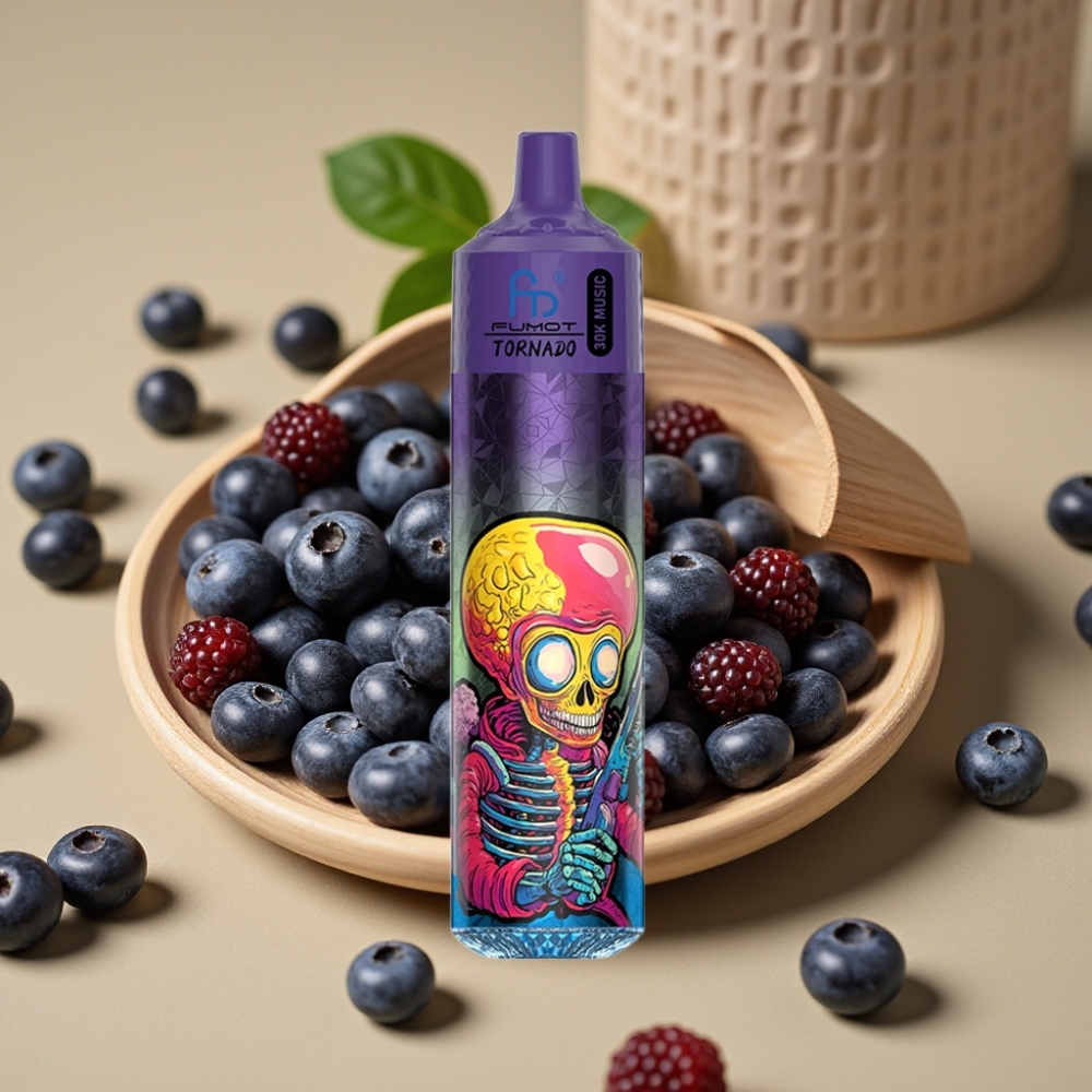Fumot RandM Tornado 30000 Puffs 30mL 5% Mirtilo Amora Vape Descartável