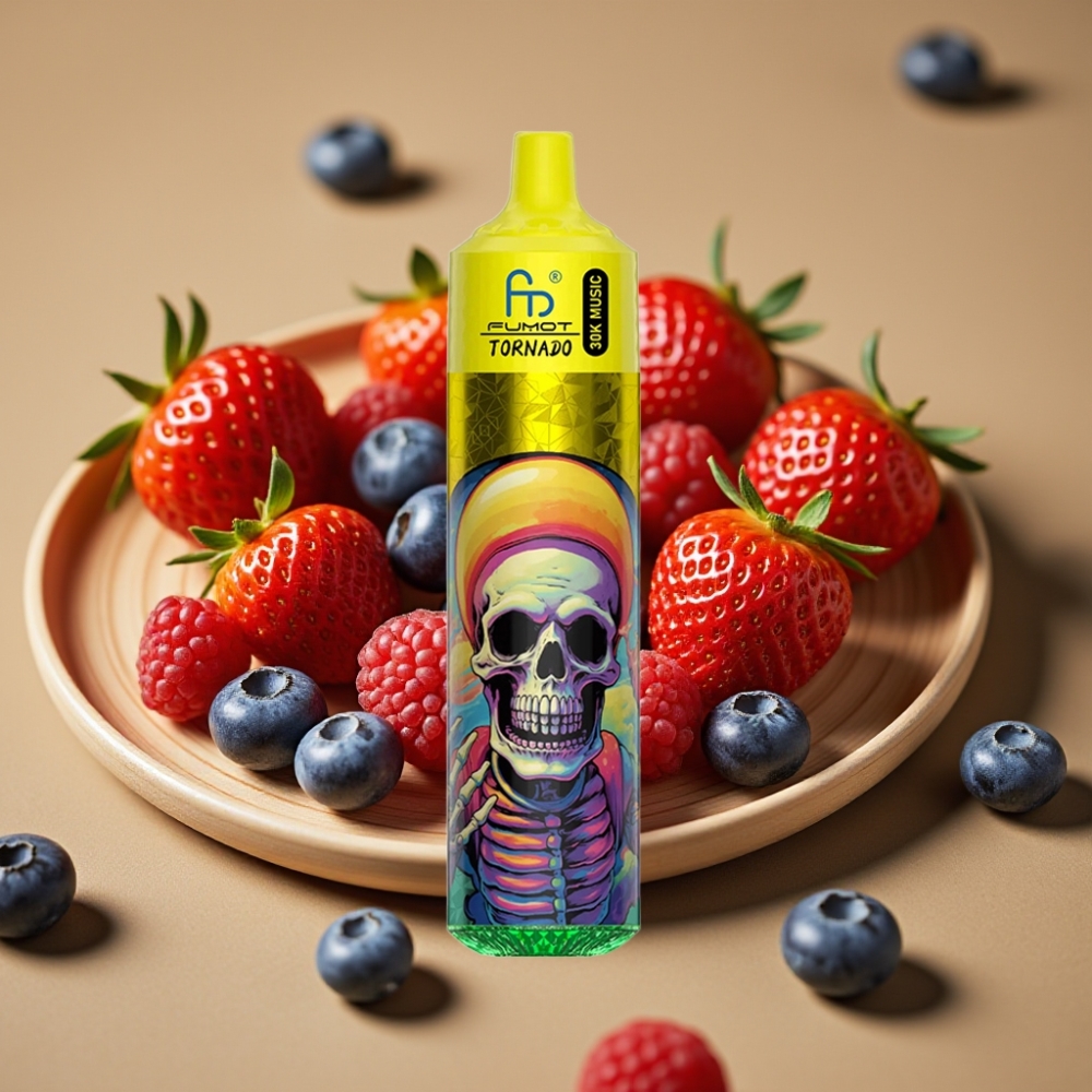 Fumot RandM Tornado 30000 Puffs 30mL 5% Morango Mirtilo Framboesa