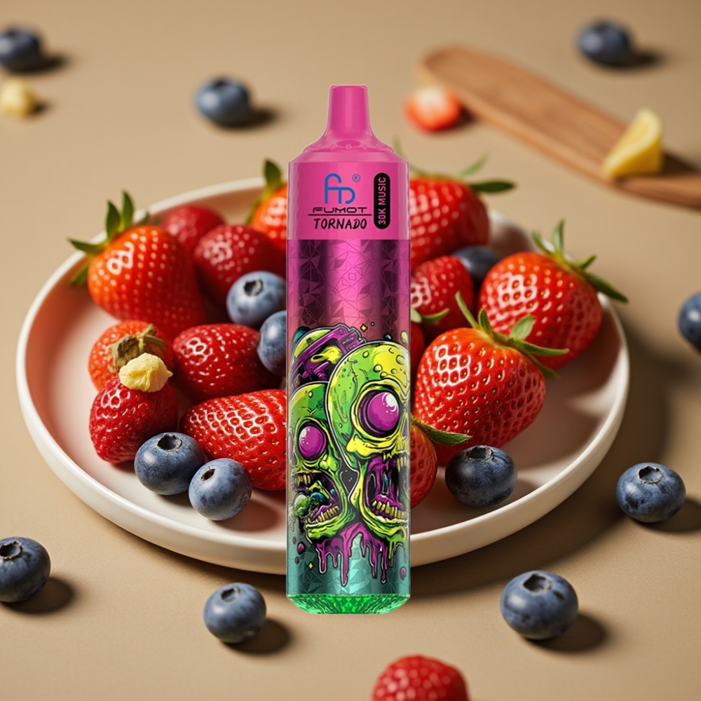 Fumot RandM Tornado 30000 Puffs 30mL 5% Morango Mirtilo
