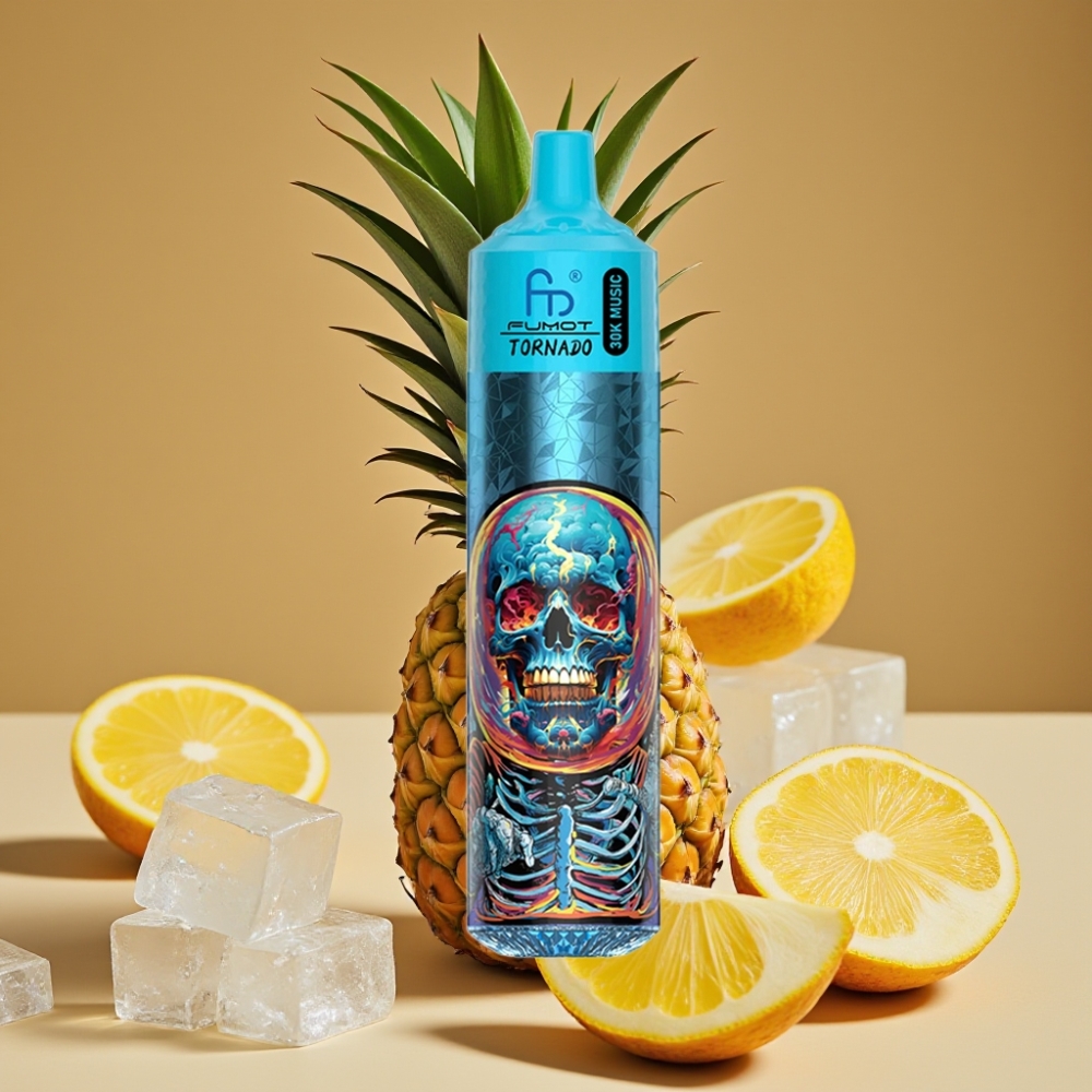 Fumot RandM Tornado 30000 Puffs 30mL 5% Nicotina 1.0 Ohm Abacaxi Gelo