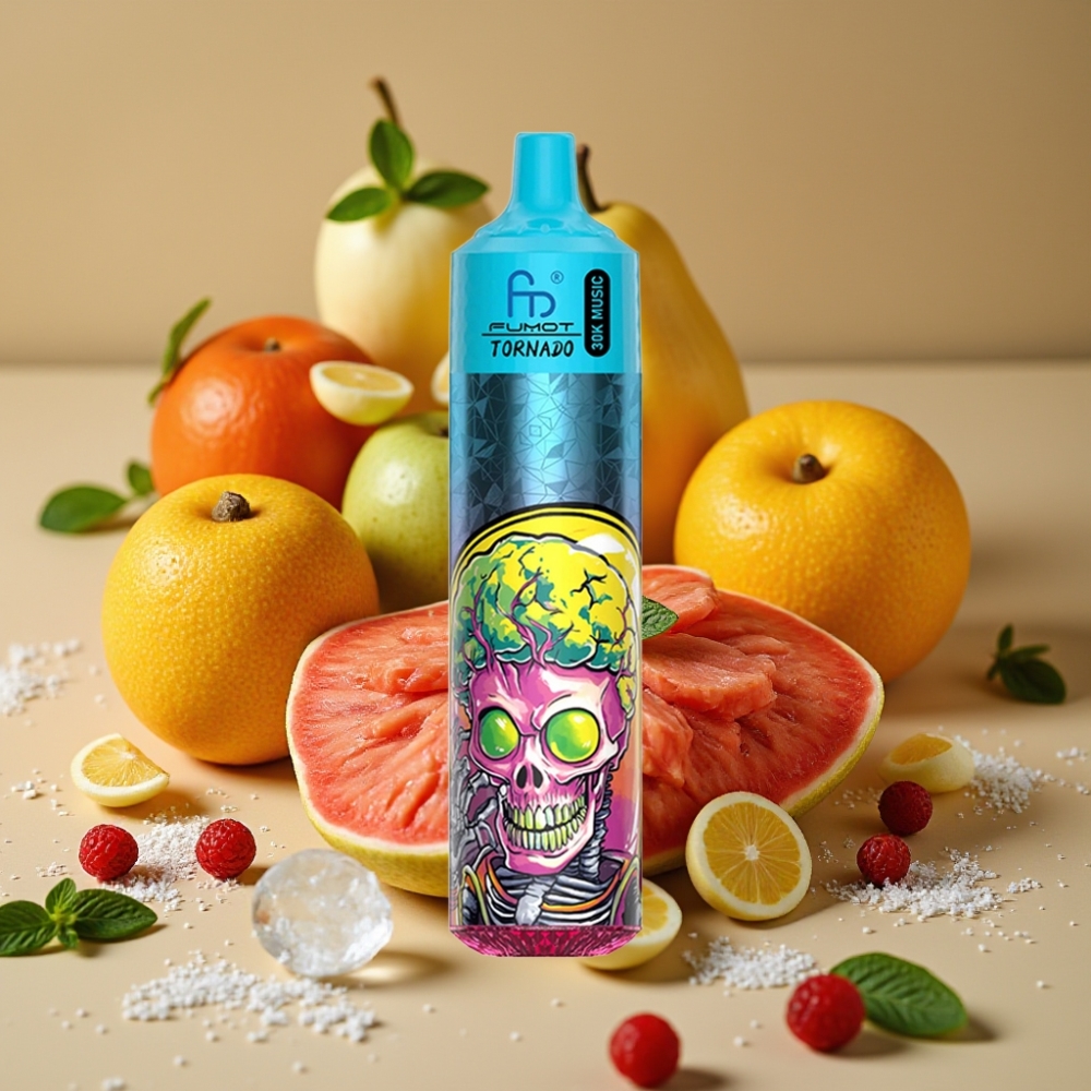 Fumot RandM Tornado 30000 Puffs 30mL 5% Nicotina Menta Gelo Vape Descartável