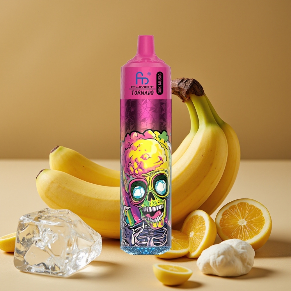 Fumot RandM Tornado 30000 Puffs Dispositivo Vapor Banana Ice 30mL 5% Mesh 600mAh