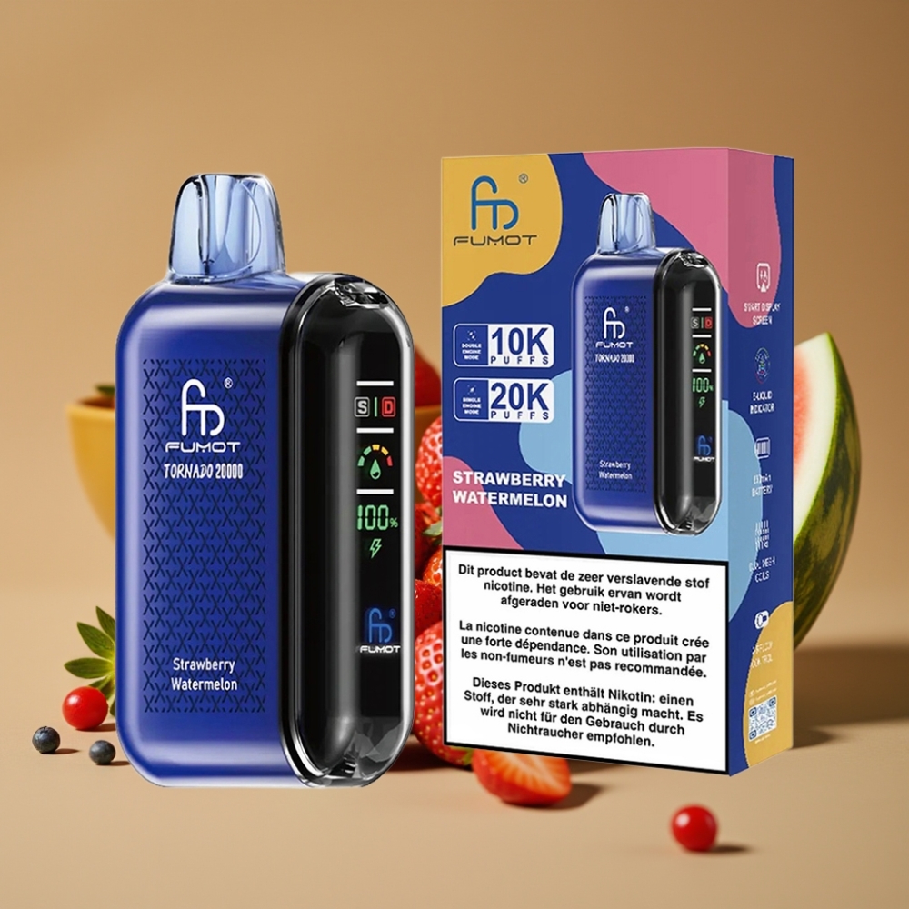 Fumot Tornado 20000 Puffs Dual Mesh Coil 20ml Morango Melancia