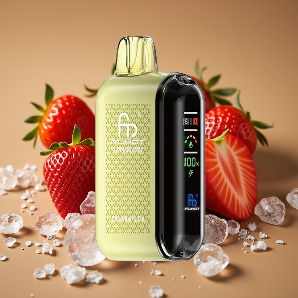 Fumot Tornado 20000 Puffs Duplo Mesh 20ml Morango Gelo