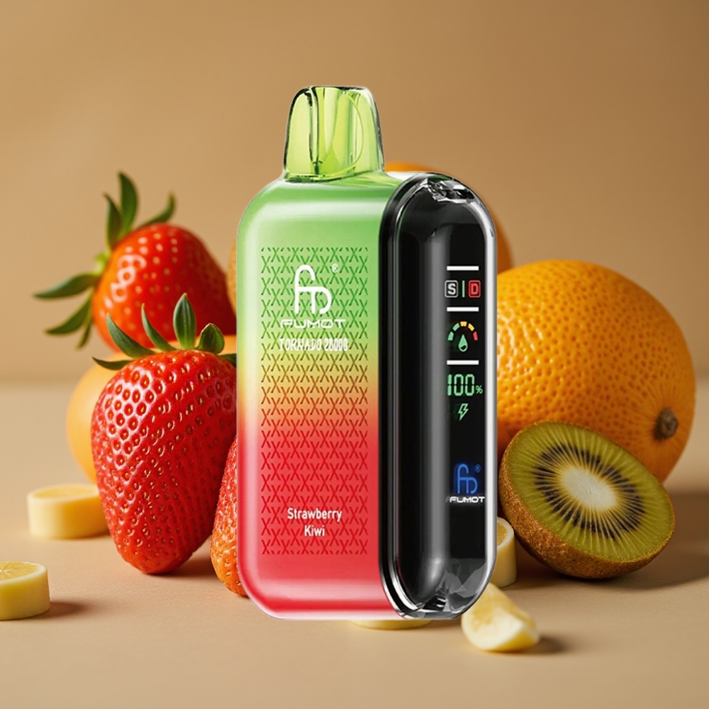Fumot Tornado 20000 Puffs Duplo Mesh 20ml Morango Kiwi