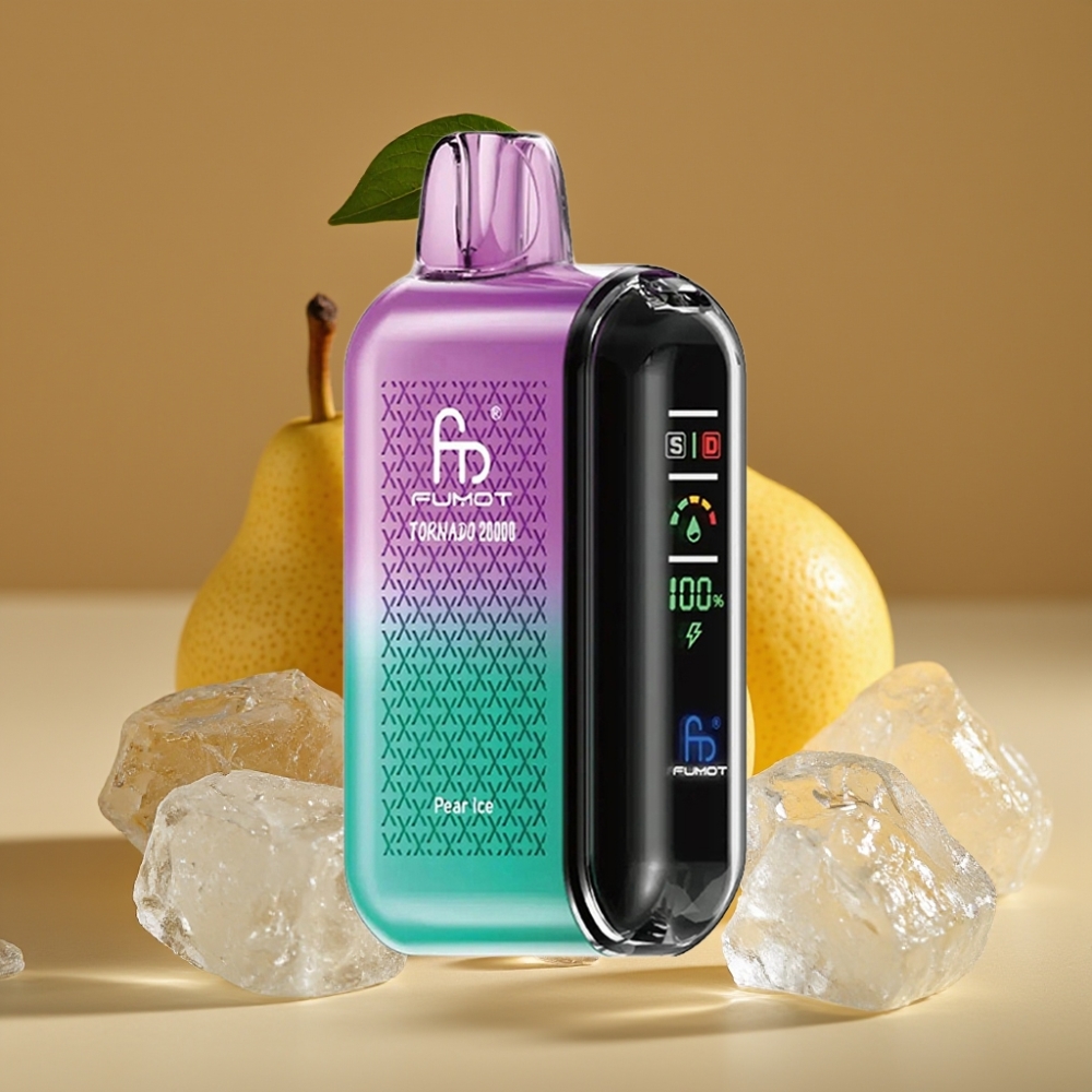 Fumot Tornado 20000 Puffs Vape Pêra Gelo com Bateria 850mAh e Dual Mesh Coil