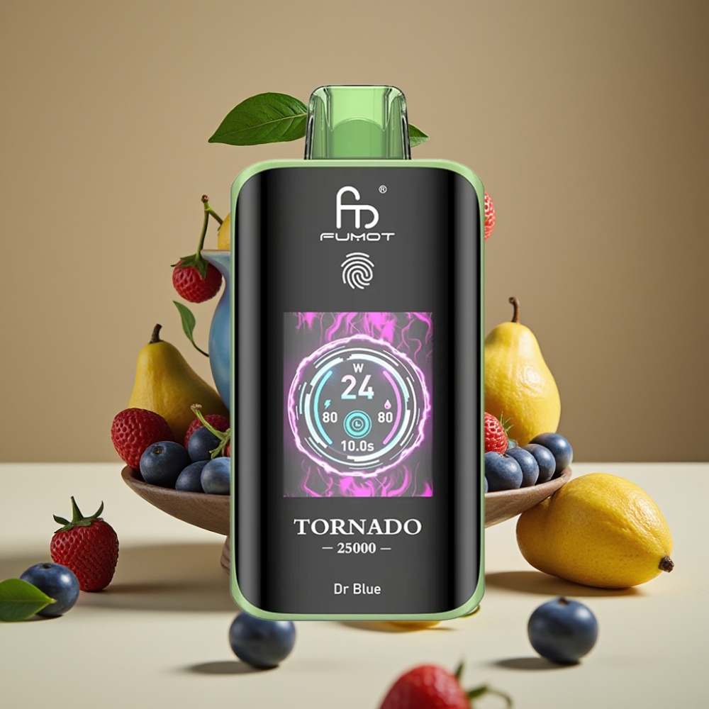 Fumot Tornado 25000 Puffs Dr Azul com Tela HD, Bateria 700mAh e 20ml