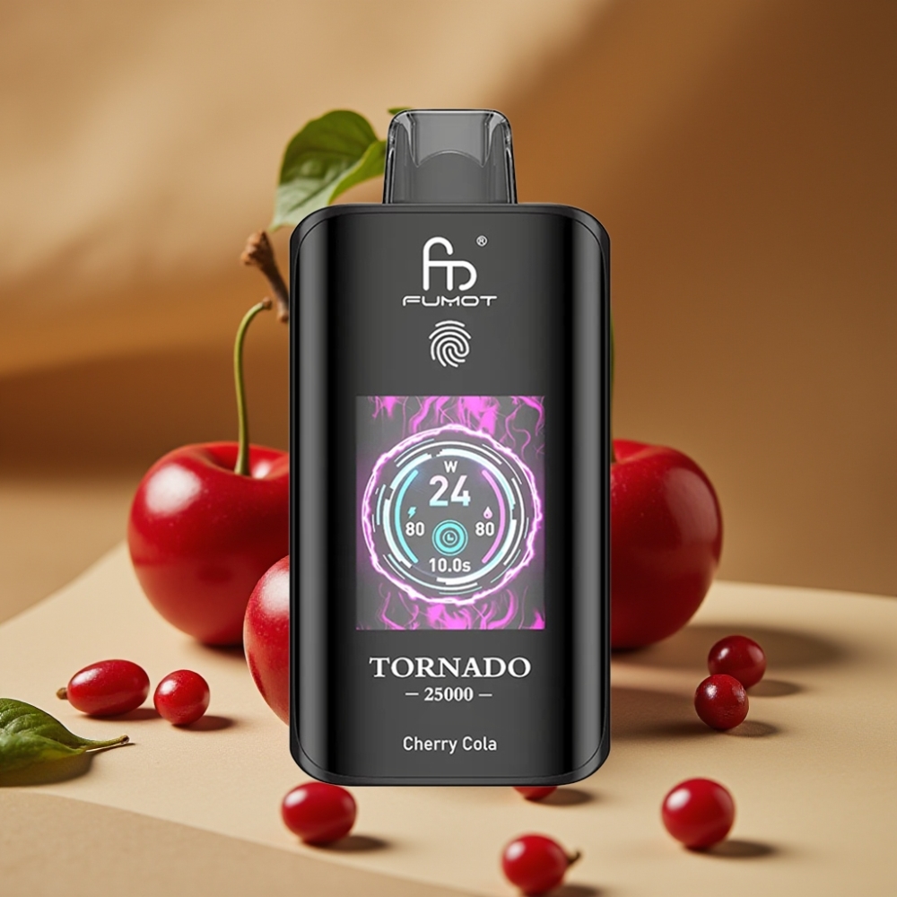 Fumot Tornado 25000 Puffs HD Tela 700mAh Bateria Recarregável 20ml Cherry Cola