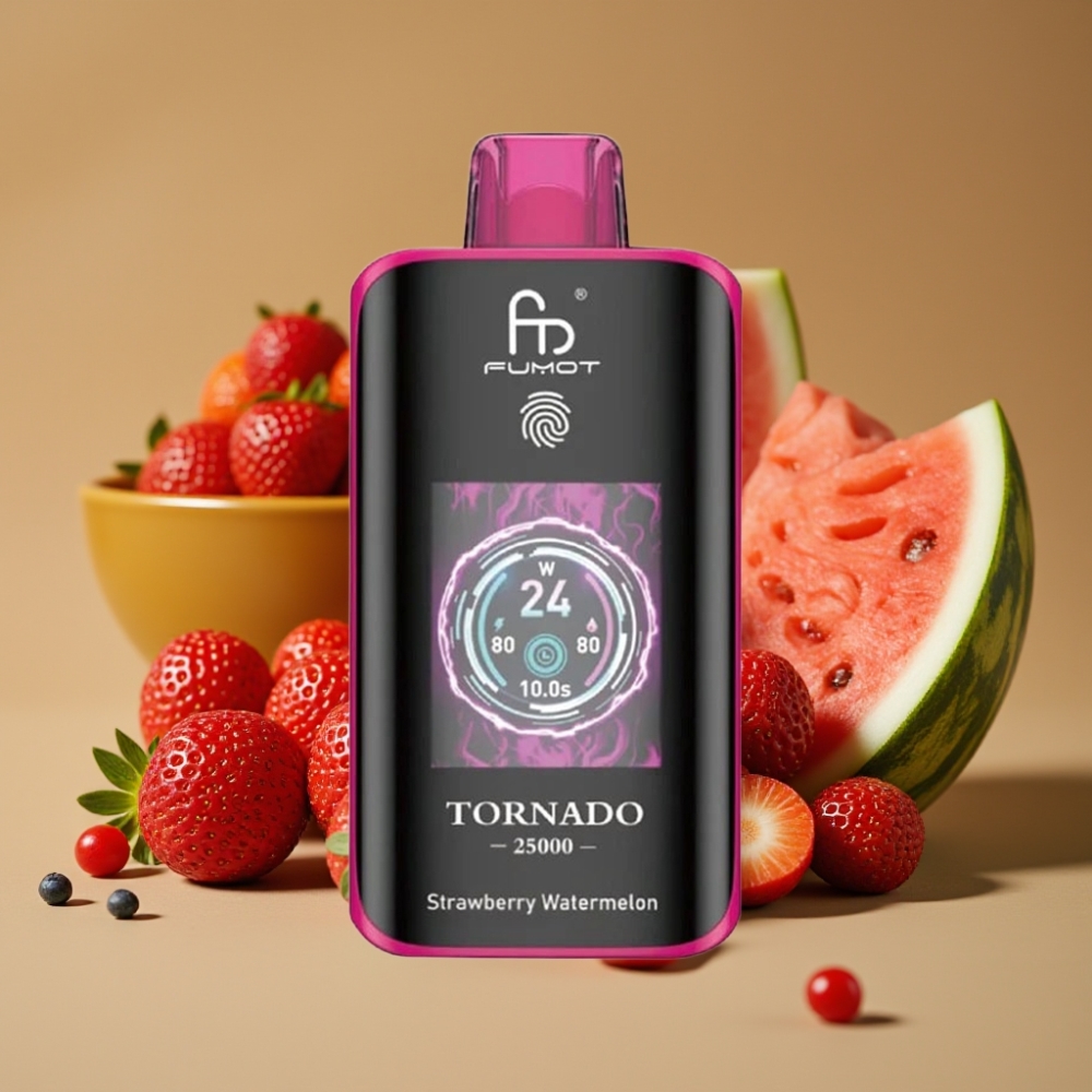 Fumot Tornado 25000 Puffs Tela HD 700mAh Morango Melancia