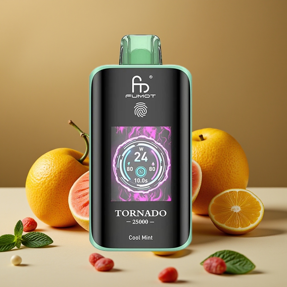 Fumot Tornado 25000 Puffs Vape HD Tela 700mAh Menta Fresca 20ml 0/2%/3%/5% Nicotina