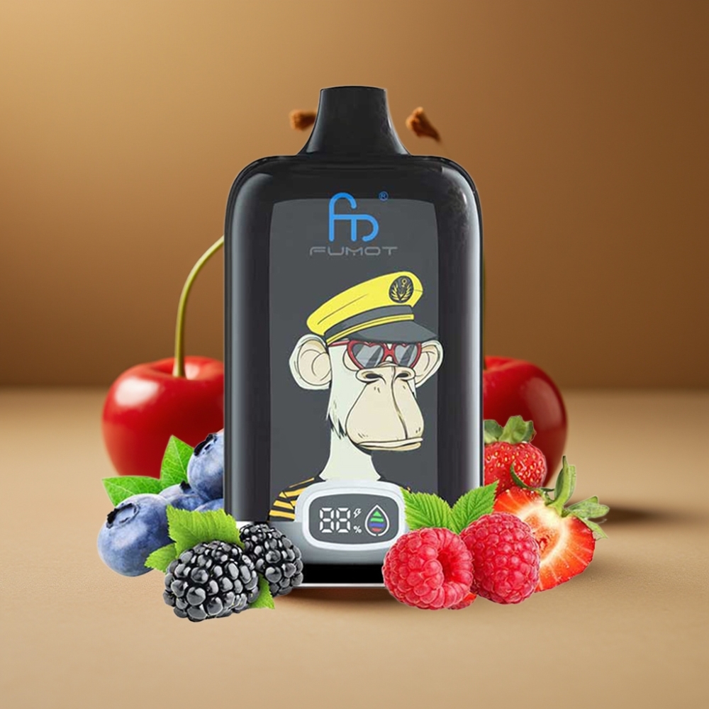 Fumot Tornado Digital Box 12000 Puffs 20ml Bateria 550mAh Tipo C Cherry (Cereja)